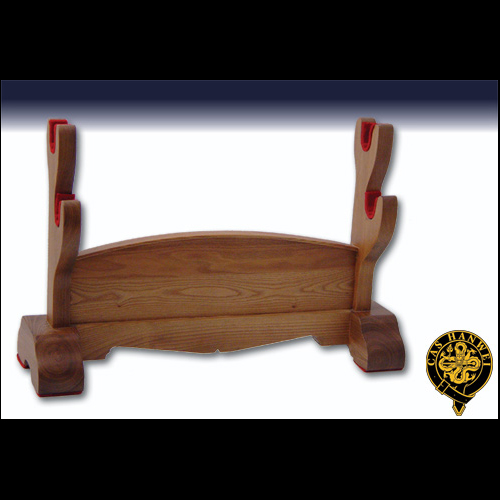 Double Sword Stand, Natural Wood - Paul Chen Hanwei OH2104